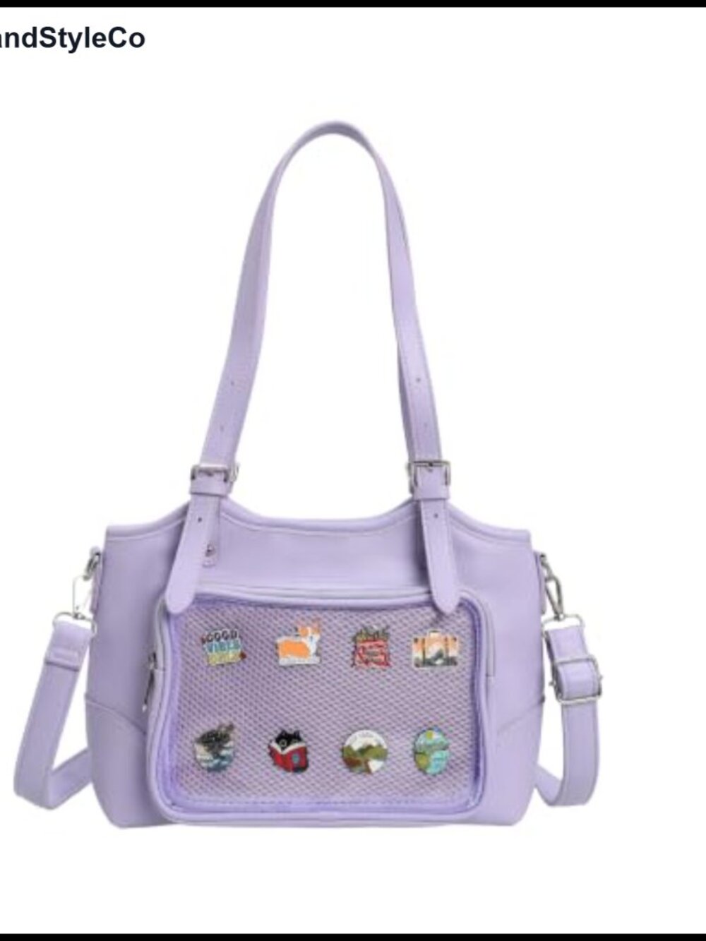 PU Leather Anime Ita Bag Crossbody Tote Pin Display Cosplay